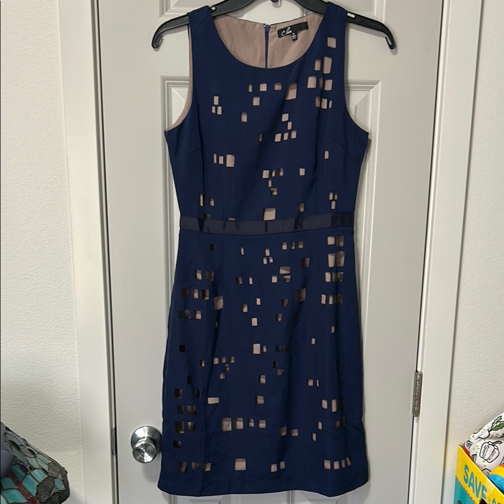 C Luce Navy Blue Sleeveless Dress